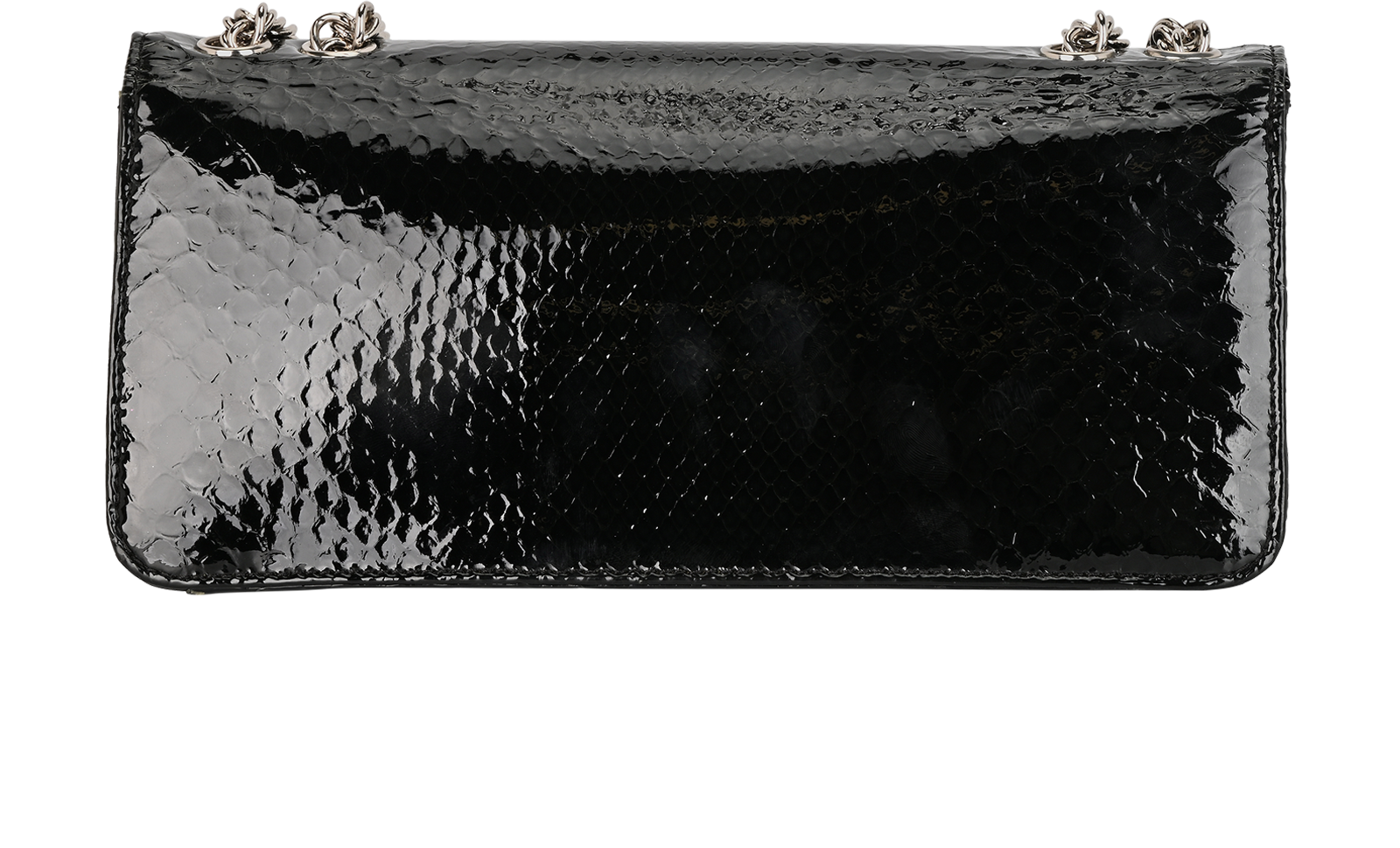 Classique Python Shoulder Bag, &pound;2,300, Handbags, Black, Patent Leather, Back view